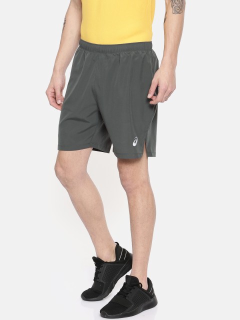 

ASICS Men Grey Solid Regular Fit Sports Shorts