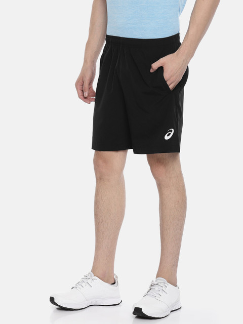 

ASICS Men Black Solid Regular Fit ENTRY 7IN Sports Shorts