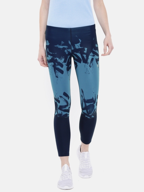 

ASICS Women Blue Printed 7/8 Cropped Tights
