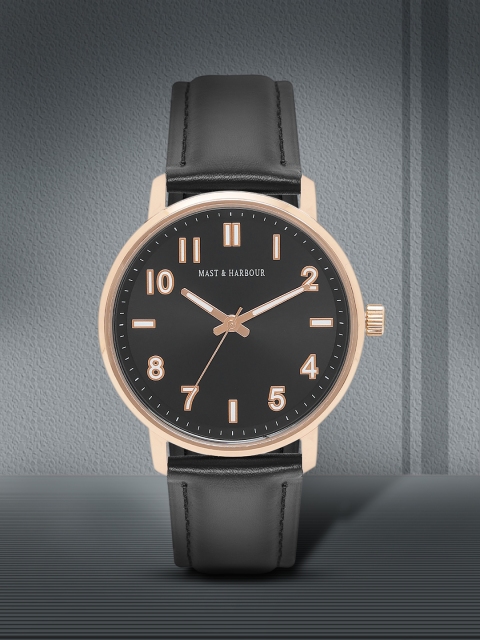 

Mast & Harbour Unisex Black Analogue Watch MFB-PN-WTH-M8131