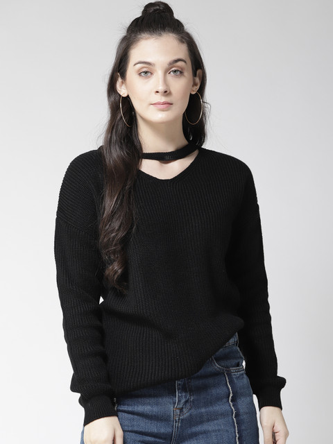 

Species Women Black Solid Pullover