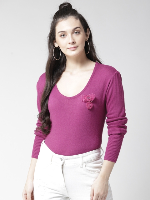 

Species Women Fuchsia Solid Pullover