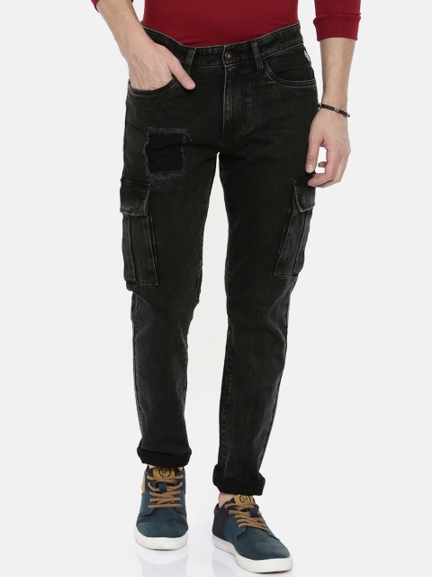 

Breakbounce Men Black Slim Fit Mid-Rise Clean Look Stretchable Jeans