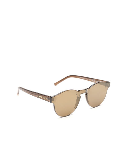 

Daniel Klein Women Mirrored Rimless Polarised Oval Sunglasses DK4202P-C2, Brown