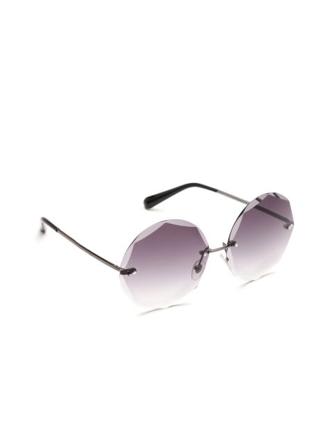 

Daniel Klein Unisex Polarised Rimless Oversized Sunglasses DK4191P, Purple