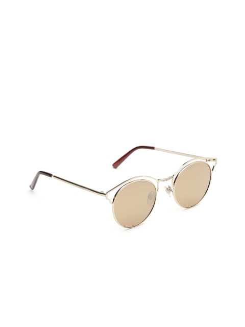 

Daniel Klein Women Polarised Mirrored Oval Sunglasses DK4193-C3, Brown