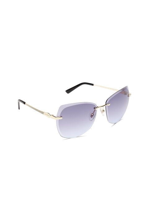 

Daniel Klein Women Rimless Polarised Oversized Sunglasses DK4189P-C4, Purple