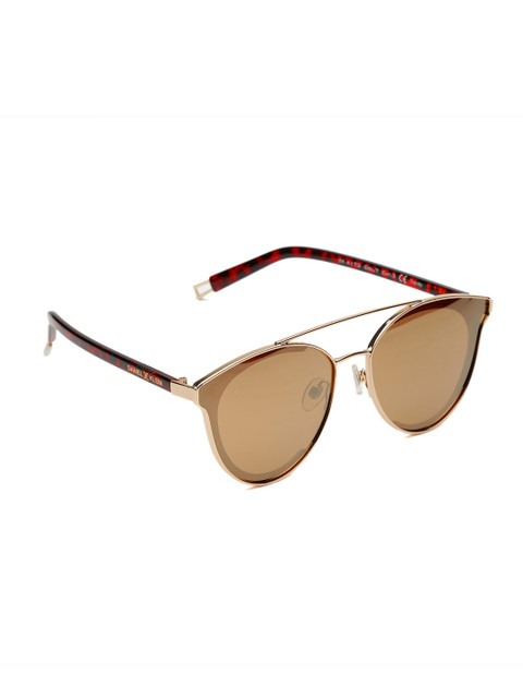 

Daniel Klein Women Mirrored Polarized Cateye Sunglasses DK4173-C7, Brown