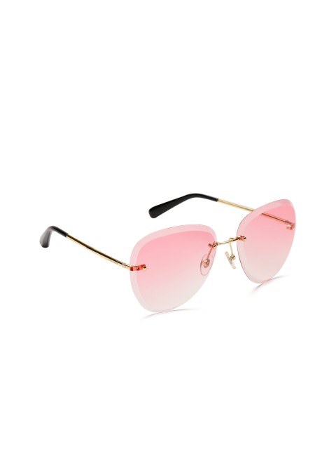

Daniel Klein Women Polarised Rimless Oversized Sunglasses DK4190P-C3, Pink