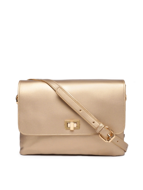 

Carlton London Gold-Toned Solid Sling Bag