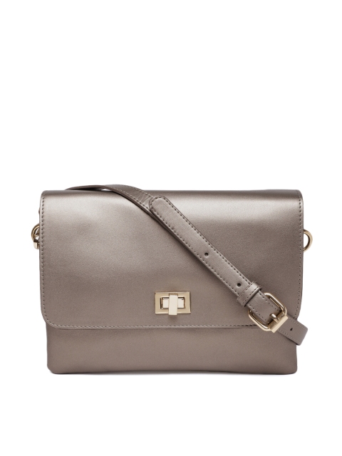 

Carlton London Gunmetal-Toned Solid Sling Bag, Metallic