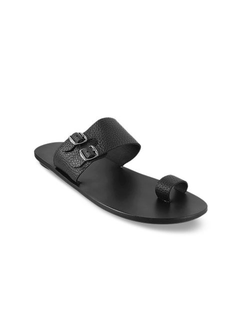 

Mochi Men Black Leather Comfort Sandals