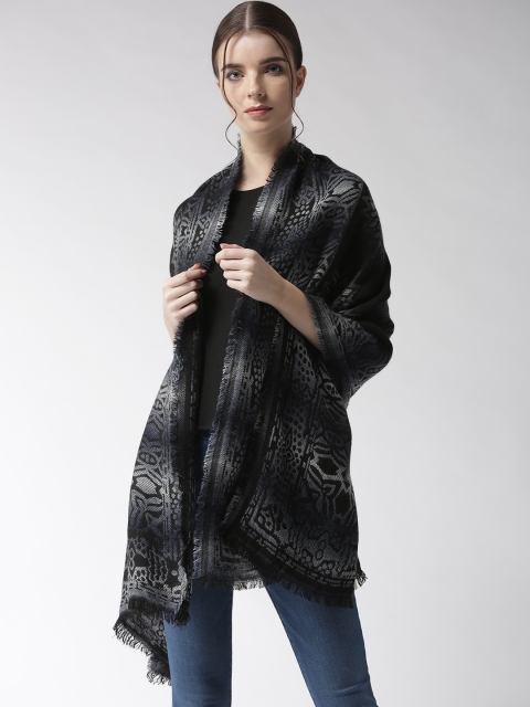 

Style Quotient Women Black & Grey Woven Design Shawl