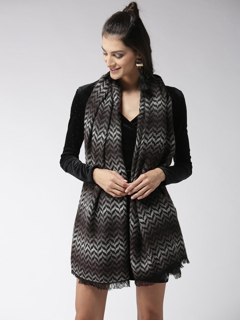 

Style Quotient Women Black & Brown Woven Design Shawl