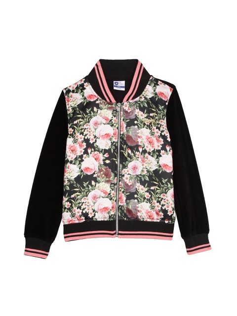 

612 league Girls Black Printed Sweatshirt