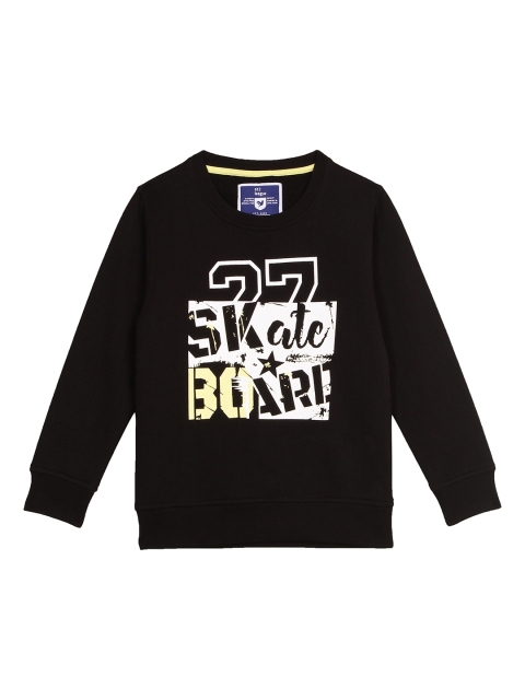 

612 league Boys Black Printed Sweatshirt