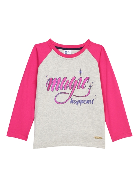 

612 league Girls Grey Printed Sweatshirt