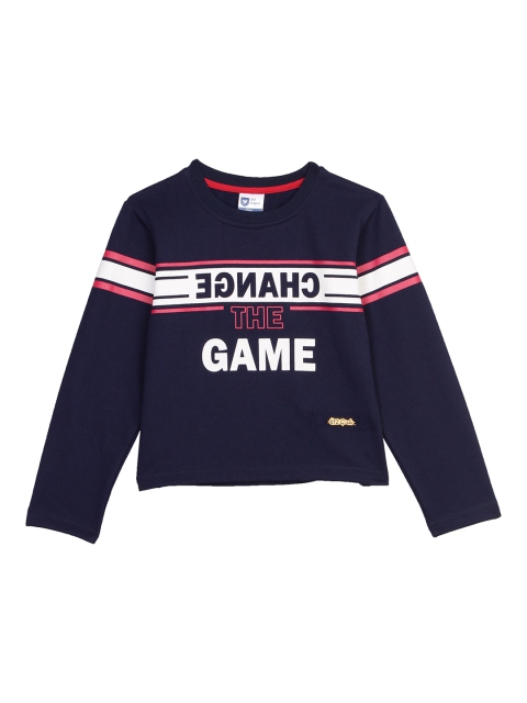 

612 league Girls Navy Blue Printed Sweatshirt