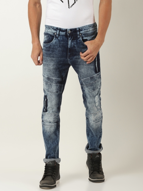 

Blue Saint Men Blue Slim Fit Mid-Rise Low-Distress Jeans