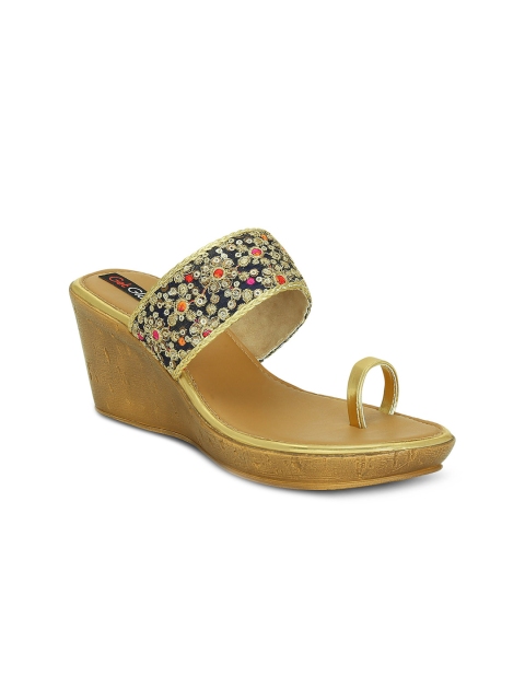 

Get Glamr Women Blue Embellished Heels