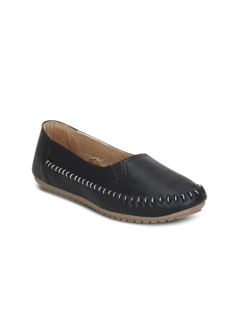 

Get Glamr Women Black Solid Ballerinas