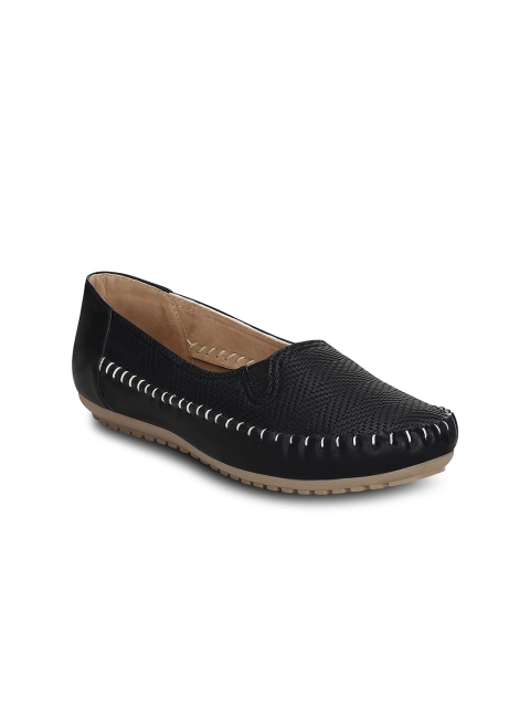 

Get Glamr Women Black Solid Synthetic Ballerinas