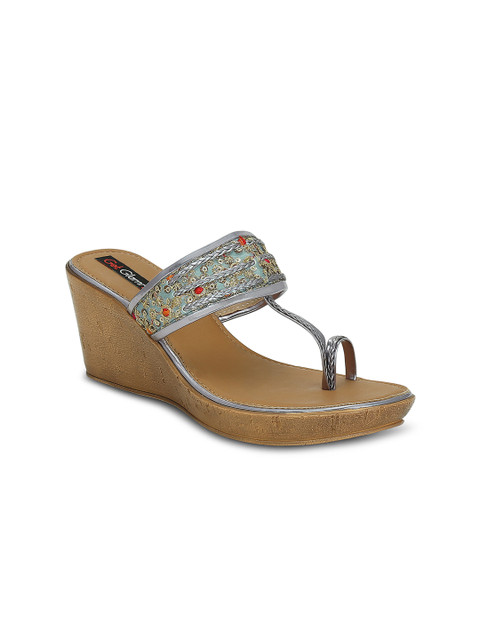 

Get Glamr Women Grey Embellished Heels