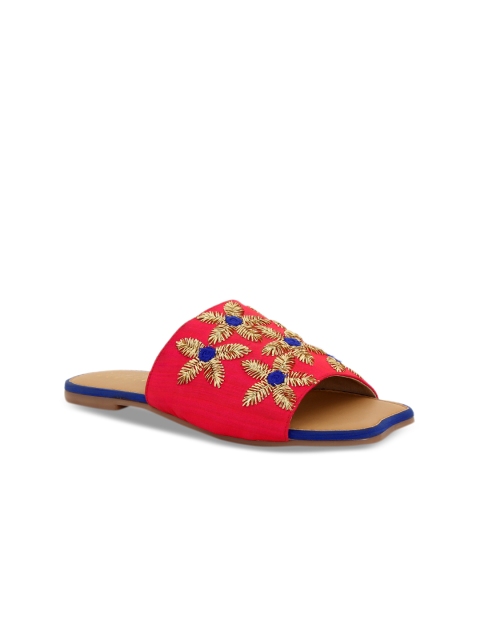 

Siendo Desi Women Pink Solid Open Toe Flats