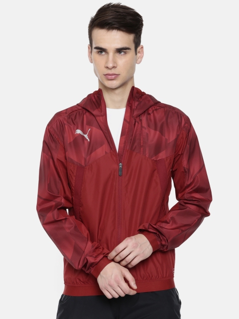 

Puma Men Red Printed VENT THERMO-R Hooded Sporty Jacket