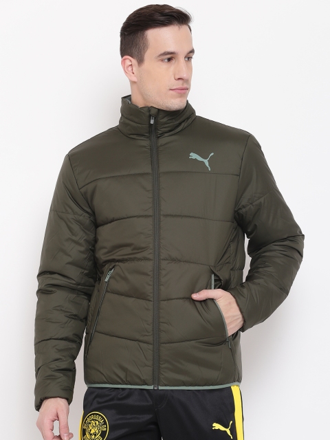 

Puma Men Olive Green Ferrari Sweat Forest Night Padded Jacket