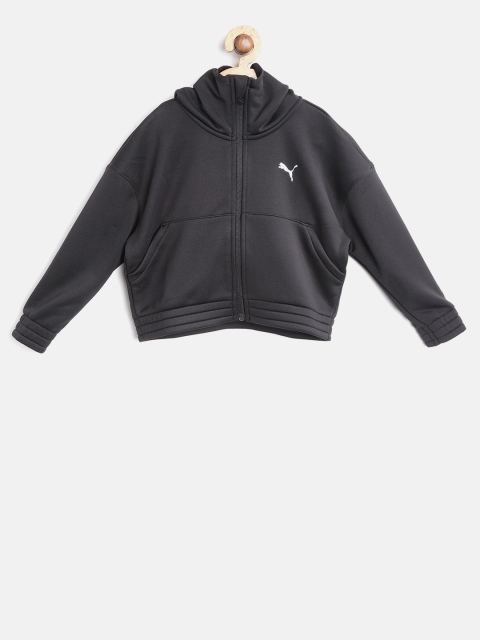 

Puma Girls Black Explosive Solid Hooded Sweatshirt