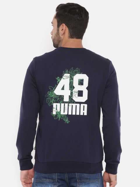 

Puma Men Navy Blue Printed Graphic Crew TR VII Sweatshirt