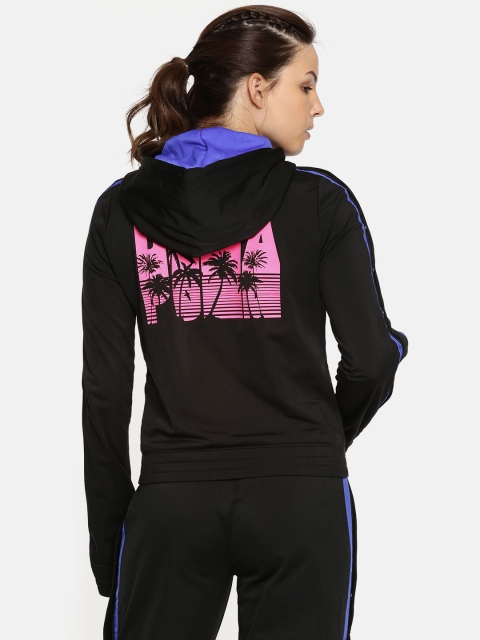 

Puma Women Black Solid FITTED TEARAWAY Printed Sporty Jacket