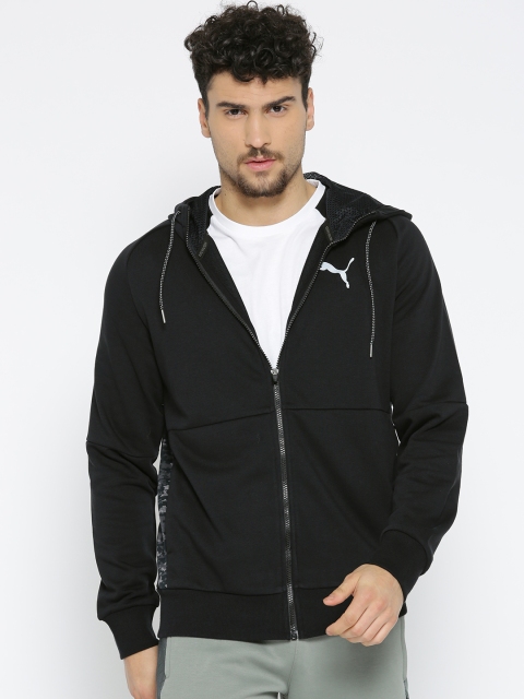 

Puma Men Black Solid Active Hero FZ Hooded Sweatshirt