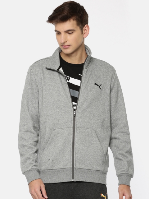 

Puma Men Grey Solid Sweatshirt