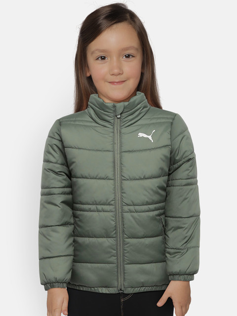 

Puma Girls Olive Green Solid Padded Jacket