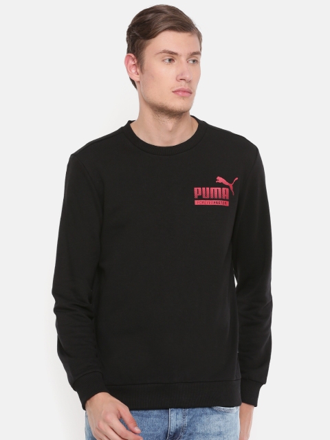 

Puma Men Black Solid Graphic Crew TR XIII Sweatshirt