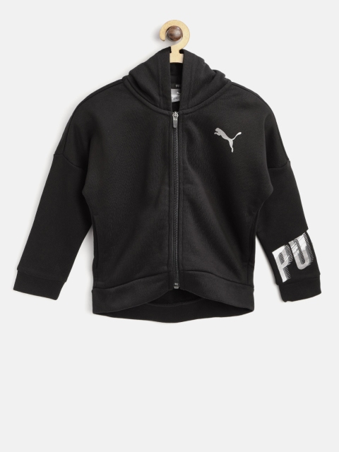 

Puma Girls Black Style FZ Cotton Hooded Sweatshirt