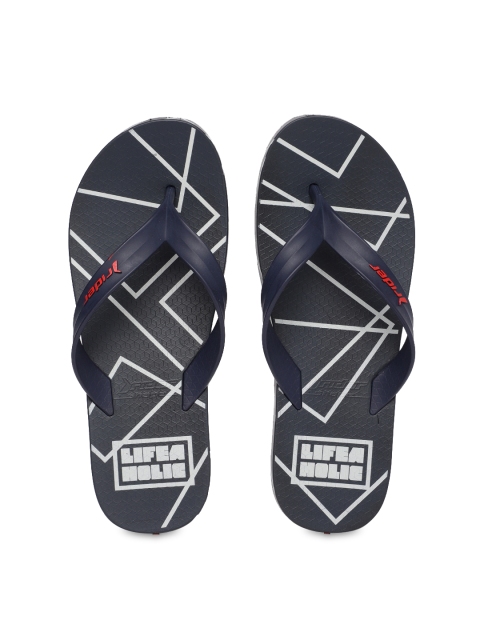 

Rider Men Navy Blue & White Printed Shape III Ad Thong Flip-Flops