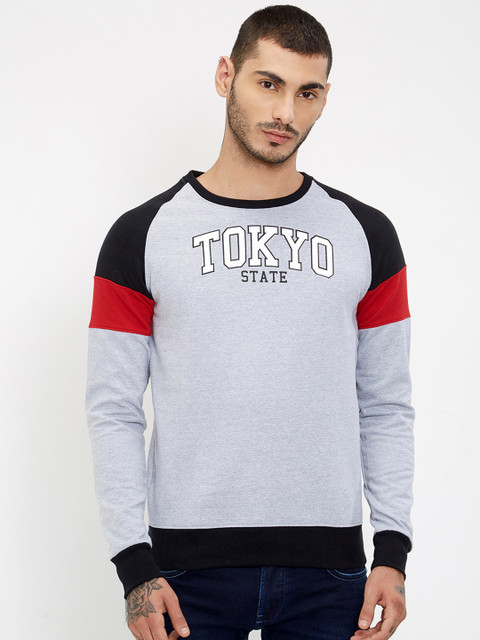 

Maniac Men Grey Printed Sweatshirt