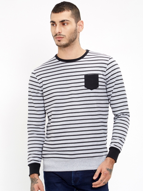 

Maniac Men Grey & Black Striped Sweatshirt