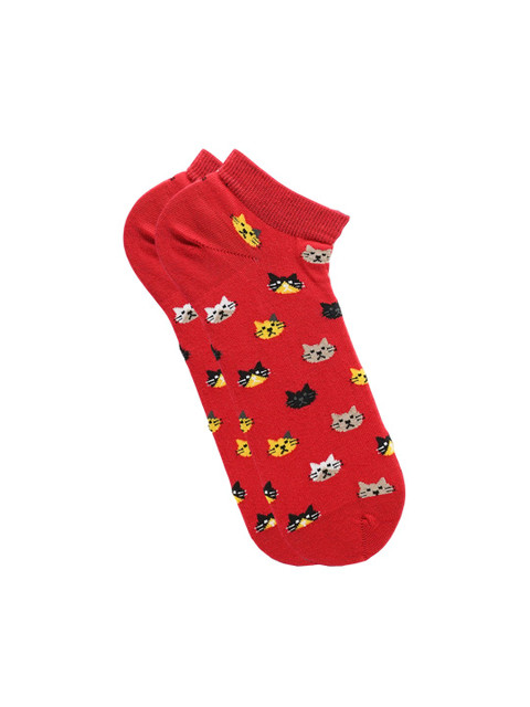 

Soxytoes Women Red Patterned Ankle-Length Socks
