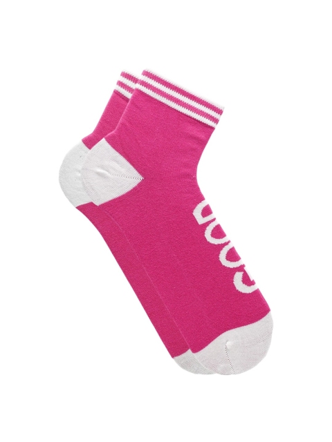 

Soxytoes Women Pink & White Patterned Ankle-Length Socks