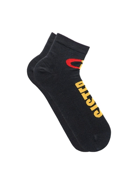 

Soxytoes Women Black Patterned Ankle-Length Socks