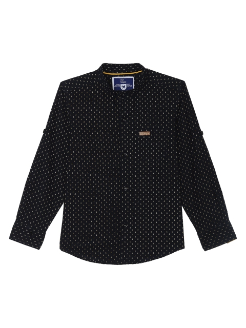 

612 league Boys Navy Blue Regular Fit Printed Casual Shirt