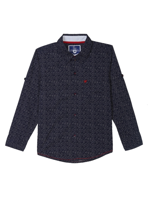

612 league Boys Blue Regular Fit Printed Casual Shirt