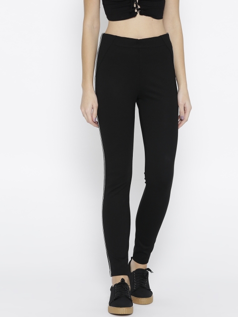 

ESPRIT Women Black Solid Knitted Treggings