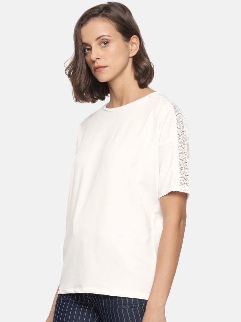 

ESPRIT Women White Solid Top