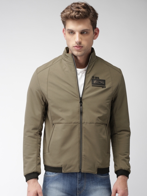 

Fort Collins Men Olive Green Solid Bomber