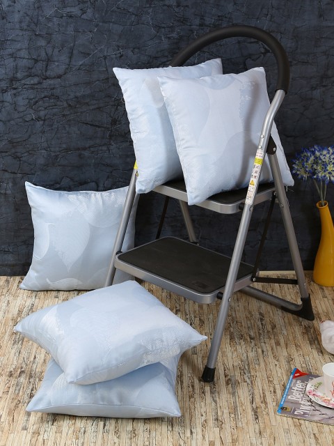 

RANGRAGE Blue Set of 5 Floral Square Cushion Covers